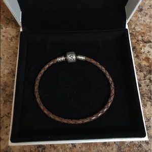 Pandora Jewelry - Pandora Braided Leather Charm Bracelet Pandora Jewelry - Pandora Braided Leather Charm Bracelet